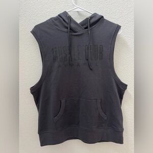 Muscle Club Sleeveless Hoodie 100% Cotton